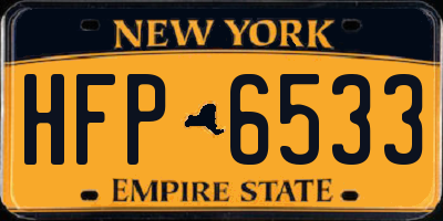 NY license plate HFP6533