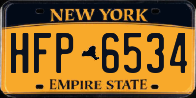 NY license plate HFP6534
