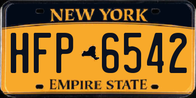 NY license plate HFP6542