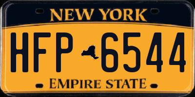 NY license plate HFP6544