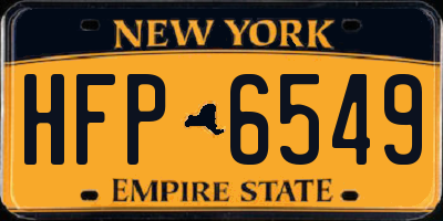 NY license plate HFP6549