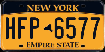 NY license plate HFP6577