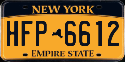 NY license plate HFP6612