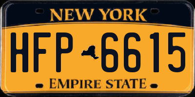 NY license plate HFP6615