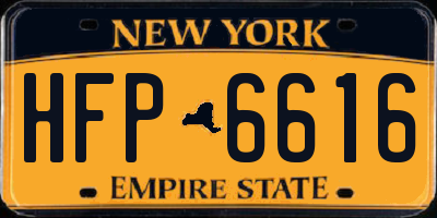 NY license plate HFP6616