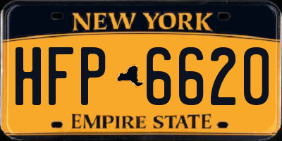 NY license plate HFP6620