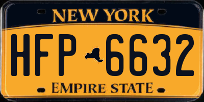 NY license plate HFP6632