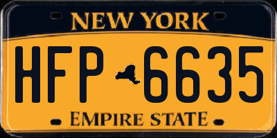 NY license plate HFP6635