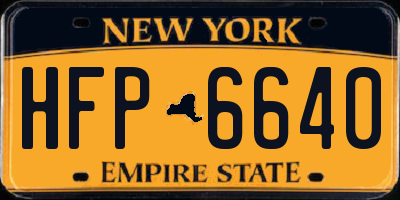 NY license plate HFP6640