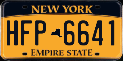 NY license plate HFP6641
