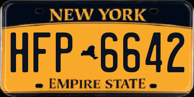 NY license plate HFP6642