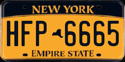 NY license plate HFP6665