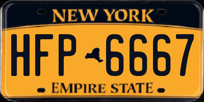 NY license plate HFP6667