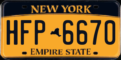 NY license plate HFP6670