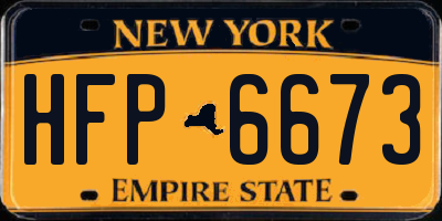 NY license plate HFP6673