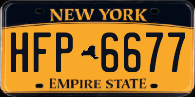NY license plate HFP6677