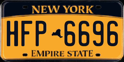 NY license plate HFP6696