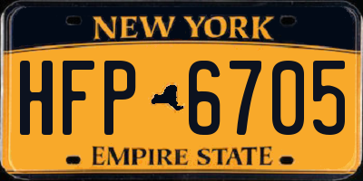 NY license plate HFP6705
