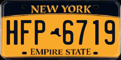 NY license plate HFP6719