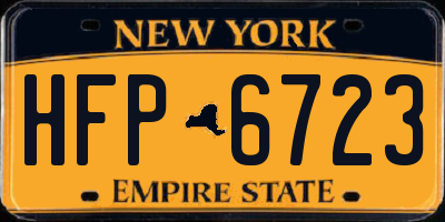 NY license plate HFP6723
