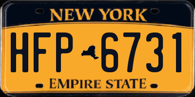 NY license plate HFP6731