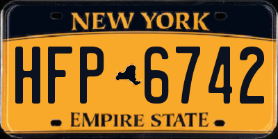 NY license plate HFP6742