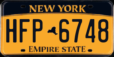 NY license plate HFP6748