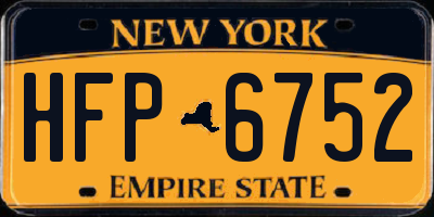 NY license plate HFP6752