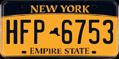 NY license plate HFP6753