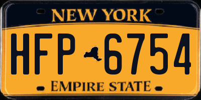 NY license plate HFP6754