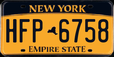 NY license plate HFP6758