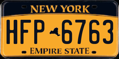 NY license plate HFP6763