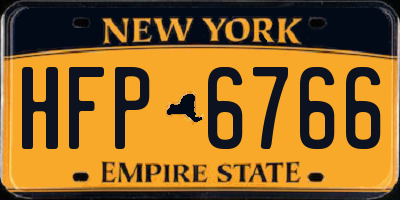 NY license plate HFP6766