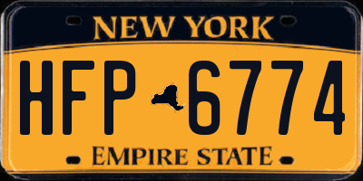 NY license plate HFP6774