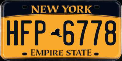 NY license plate HFP6778