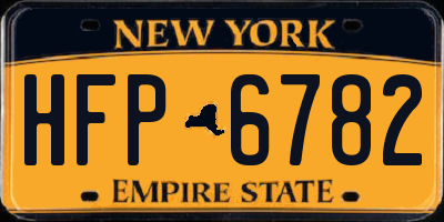 NY license plate HFP6782