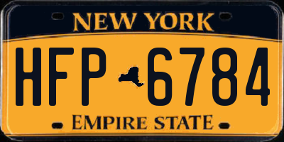 NY license plate HFP6784