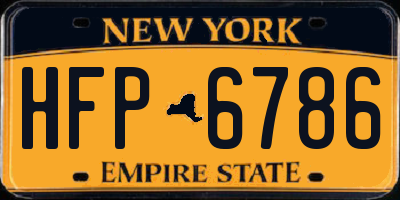 NY license plate HFP6786