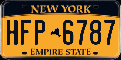 NY license plate HFP6787