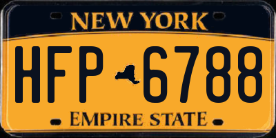 NY license plate HFP6788