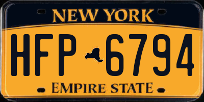 NY license plate HFP6794