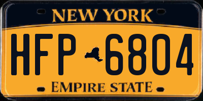 NY license plate HFP6804