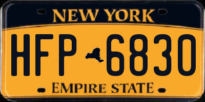NY license plate HFP6830