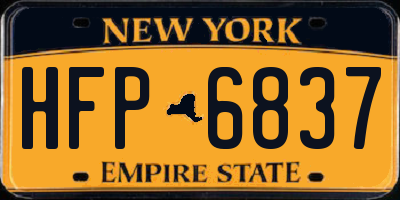 NY license plate HFP6837