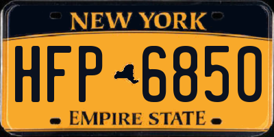 NY license plate HFP6850