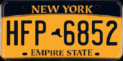 NY license plate HFP6852
