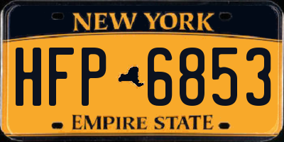 NY license plate HFP6853