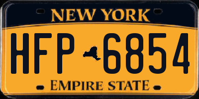 NY license plate HFP6854