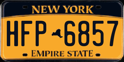 NY license plate HFP6857