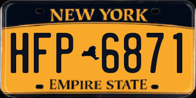 NY license plate HFP6871